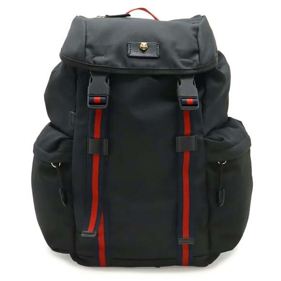 GUCCI Black Leather Backpack main image 8